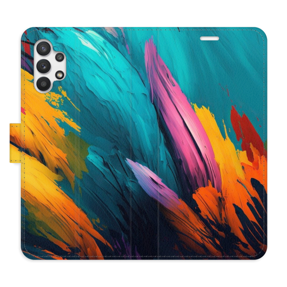 Flipové puzdro iSaprio - Orange Paint 02 - Samsung Galaxy A32