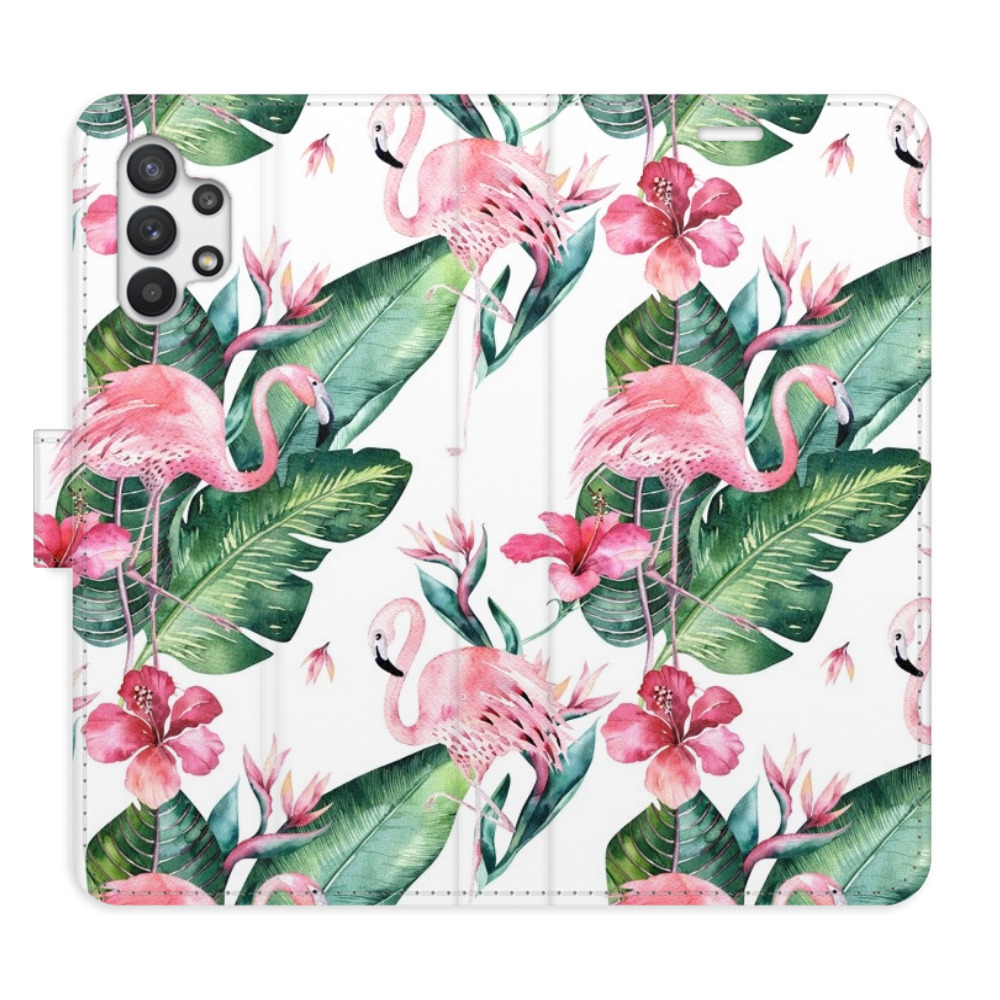 Flipové puzdro iSaprio - Flamingos Pattern - Samsung Galaxy A32
