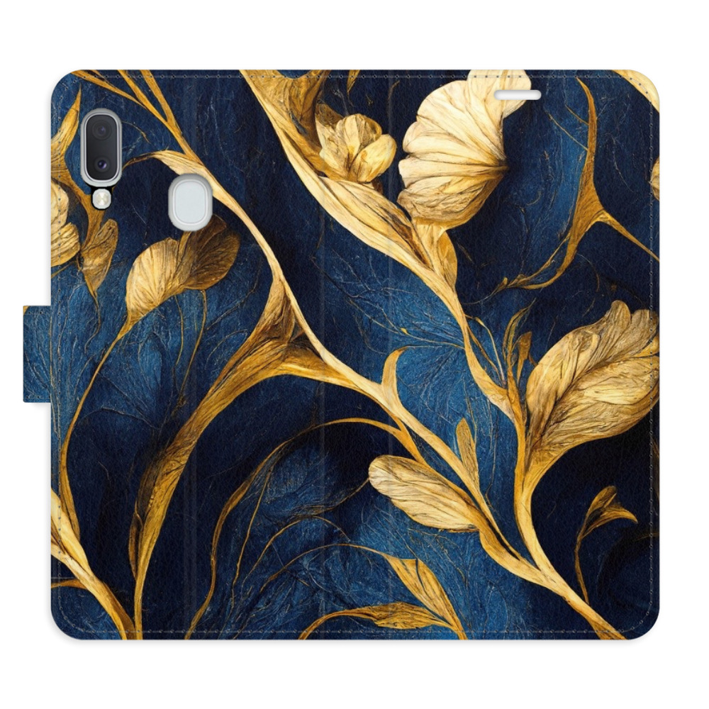 Flipové puzdro iSaprio - GoldBlue - Samsung Galaxy A20e