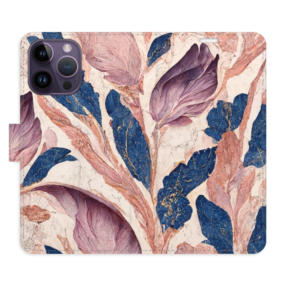 Flipové puzdro iSaprio - Old Leaves 02 - iPhone 14 Pro Max