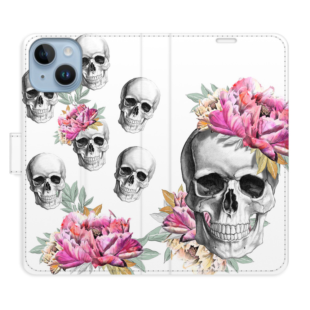 Flipové puzdro iSaprio - Crazy Skull - iPhone 14