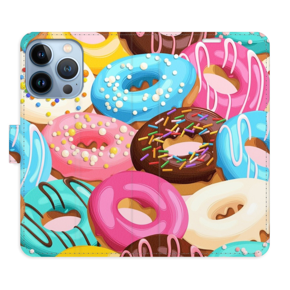 Flipové puzdro iSaprio - Donuts Pattern 02 - iPhone 13 Pro