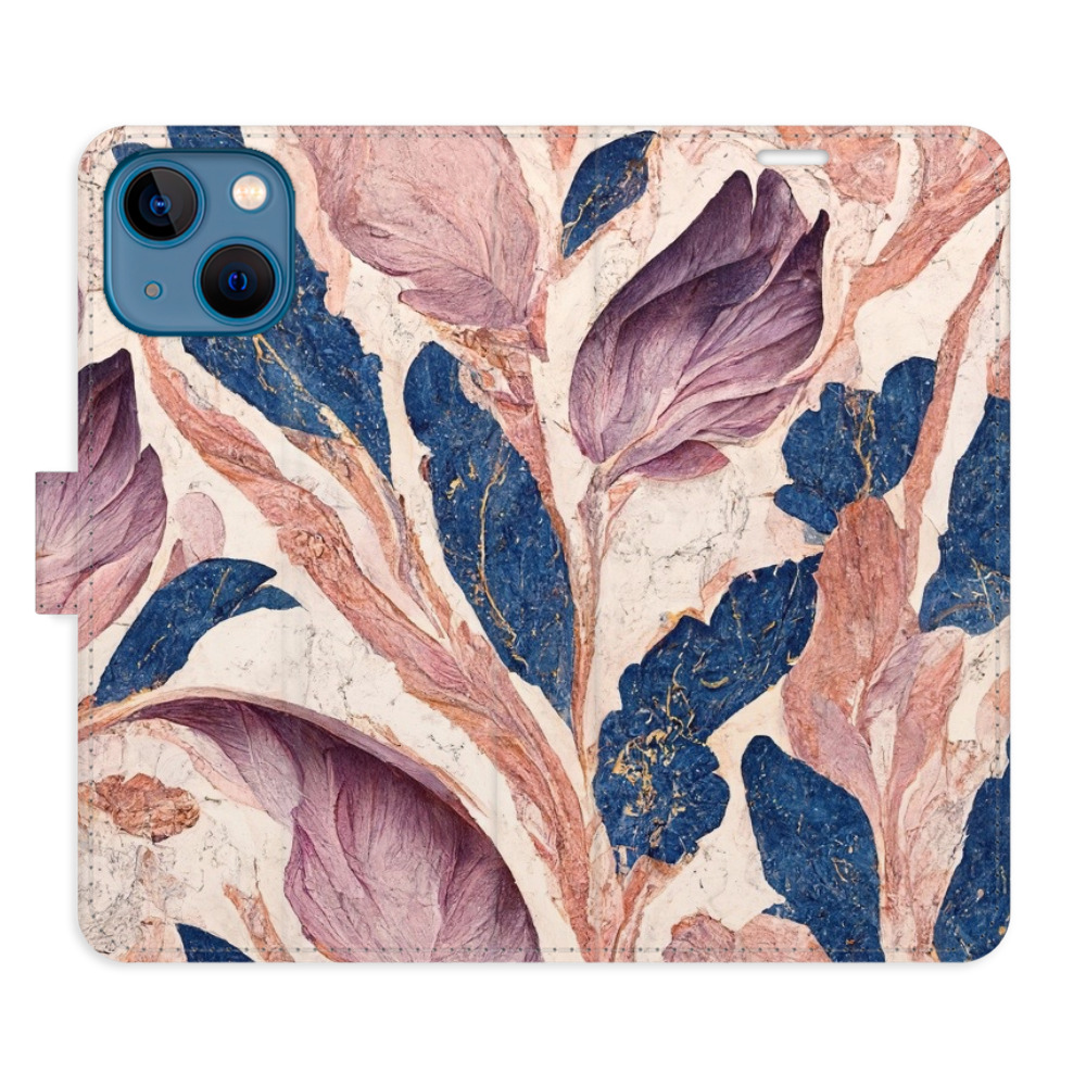 Flipové puzdro iSaprio - Old Leaves 02 - iPhone 13 mini