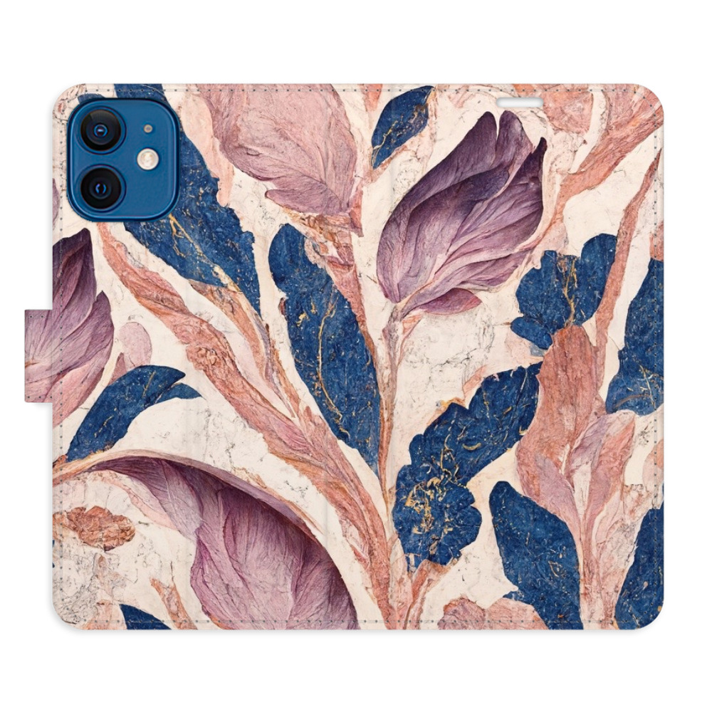 Flipové puzdro iSaprio - Old Leaves 02 - iPhone 12 mini