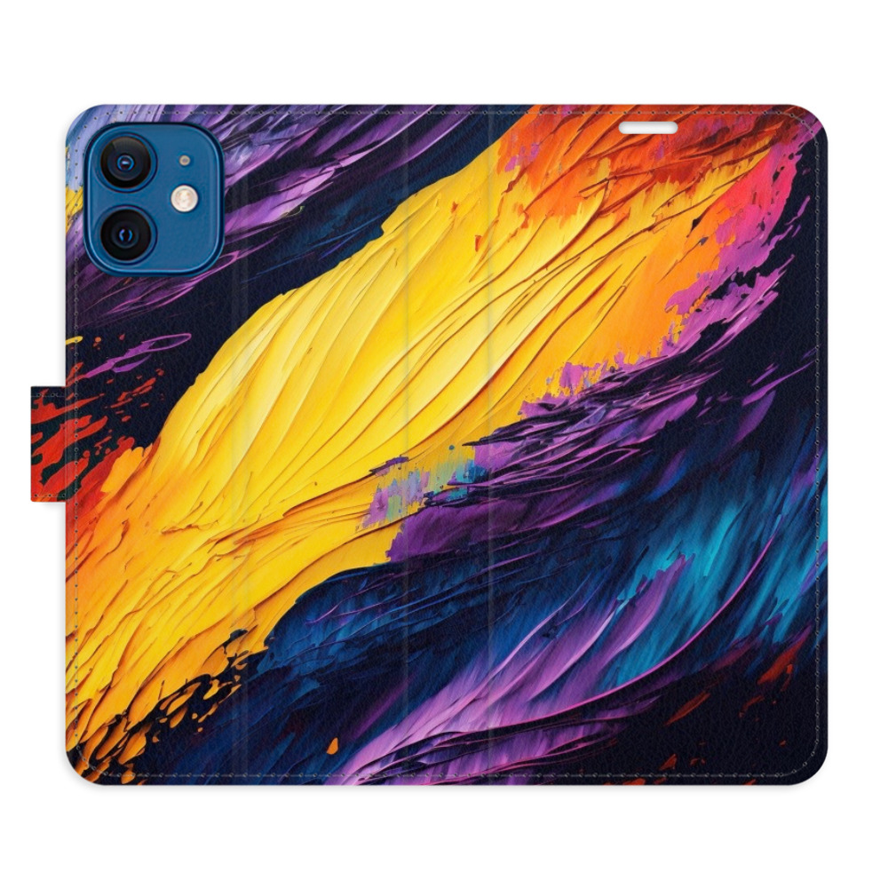 Flipové puzdro iSaprio - Fire Paint - iPhone 12 mini