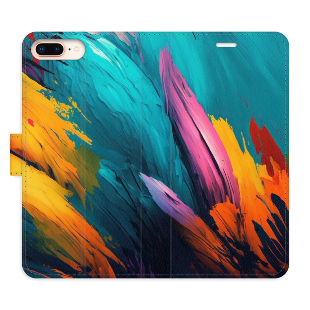 Flipové puzdro iSaprio - Orange Paint 02 - iPhone 7 Plus