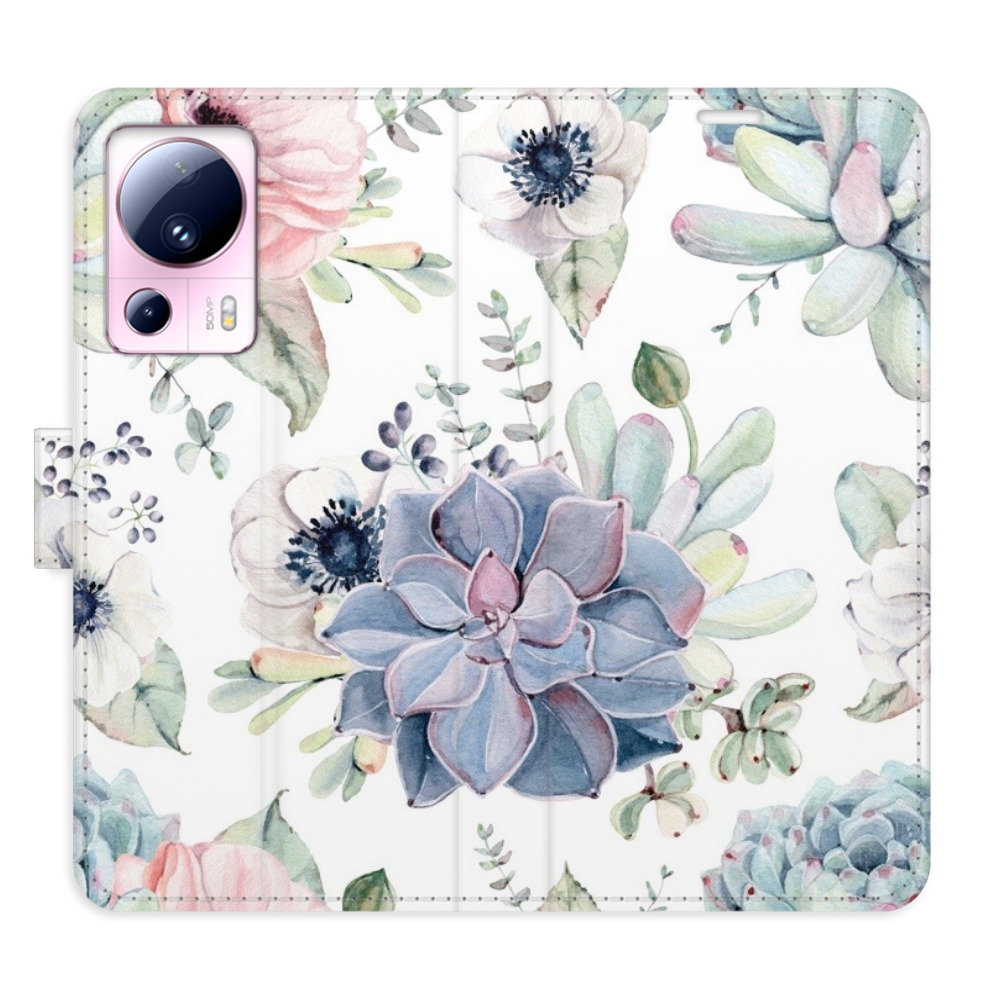 Flipové puzdro iSaprio - Succulents - Xiaomi 13 Lite
