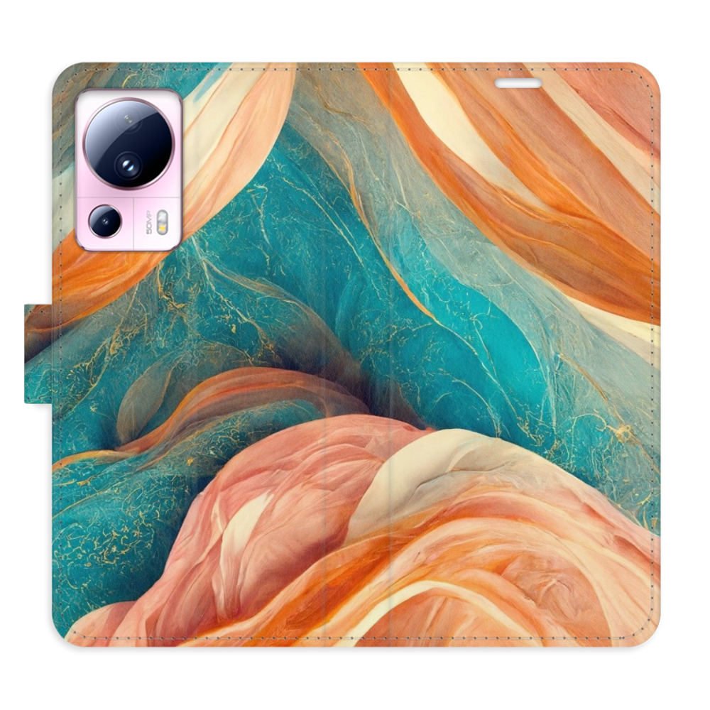 Flipové puzdro iSaprio - Blue and Orange - Xiaomi 13 Lite
