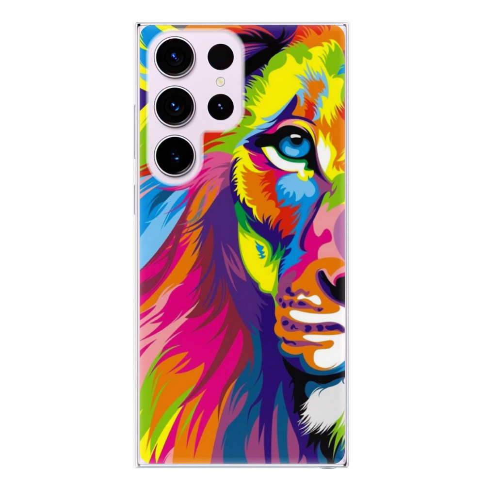 Odolné silikónové puzdro iSaprio - Rainbow Lion - Samsung Galaxy S23 Ultra