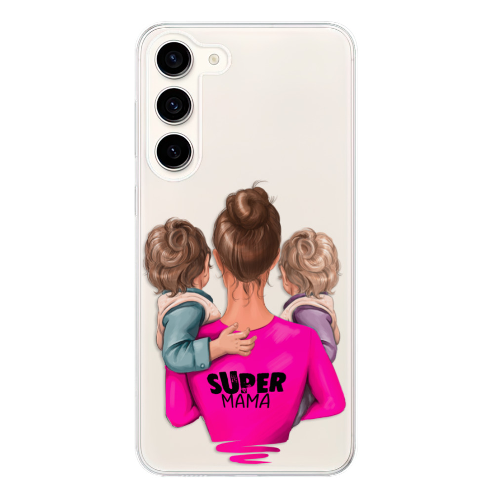 Odolné silikónové puzdro iSaprio - Super Mama - Two Boys - Samsung Galaxy S23+ 5G