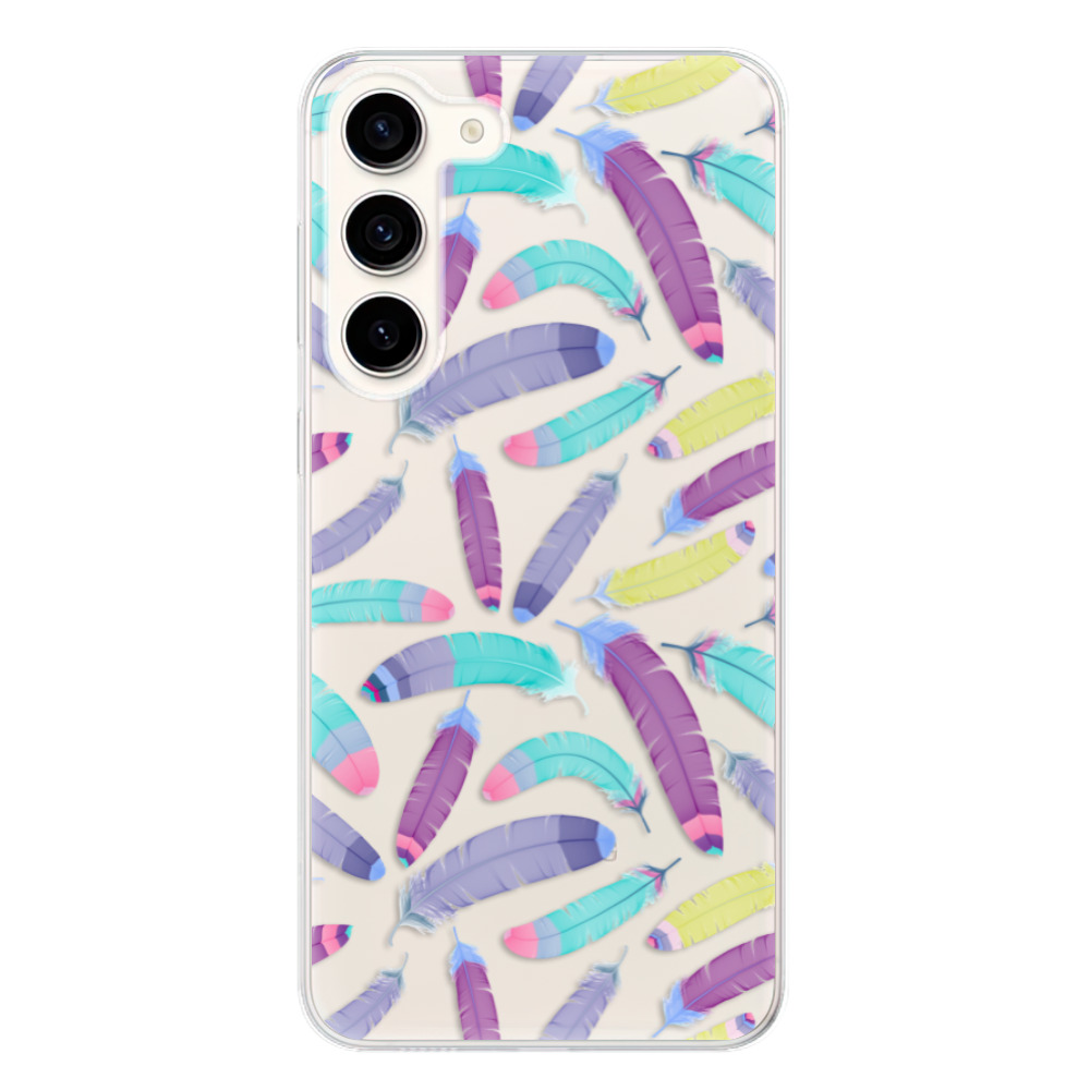 Odolné silikónové puzdro iSaprio - Feather Pattern 01 - Samsung Galaxy S23+ 5G