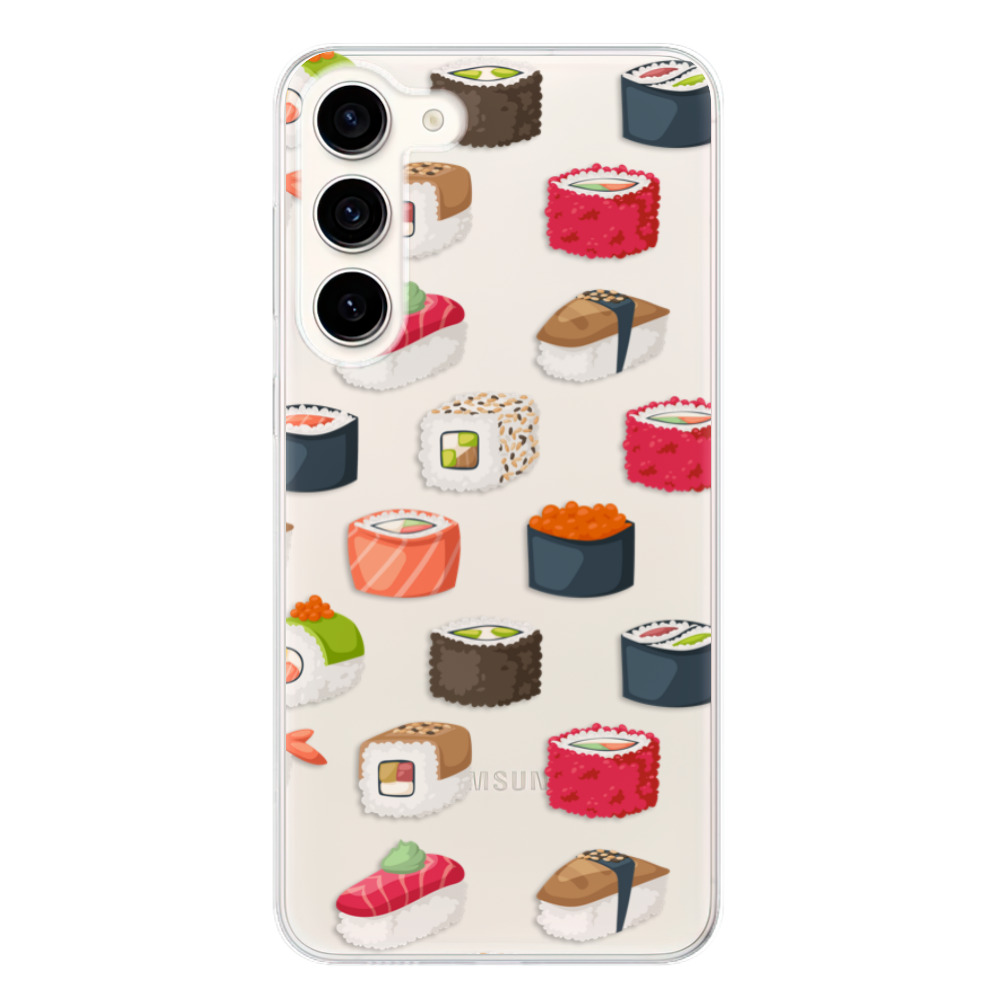 Odolné silikónové puzdro iSaprio - Sushi Pattern - Samsung Galaxy S23+ 5G