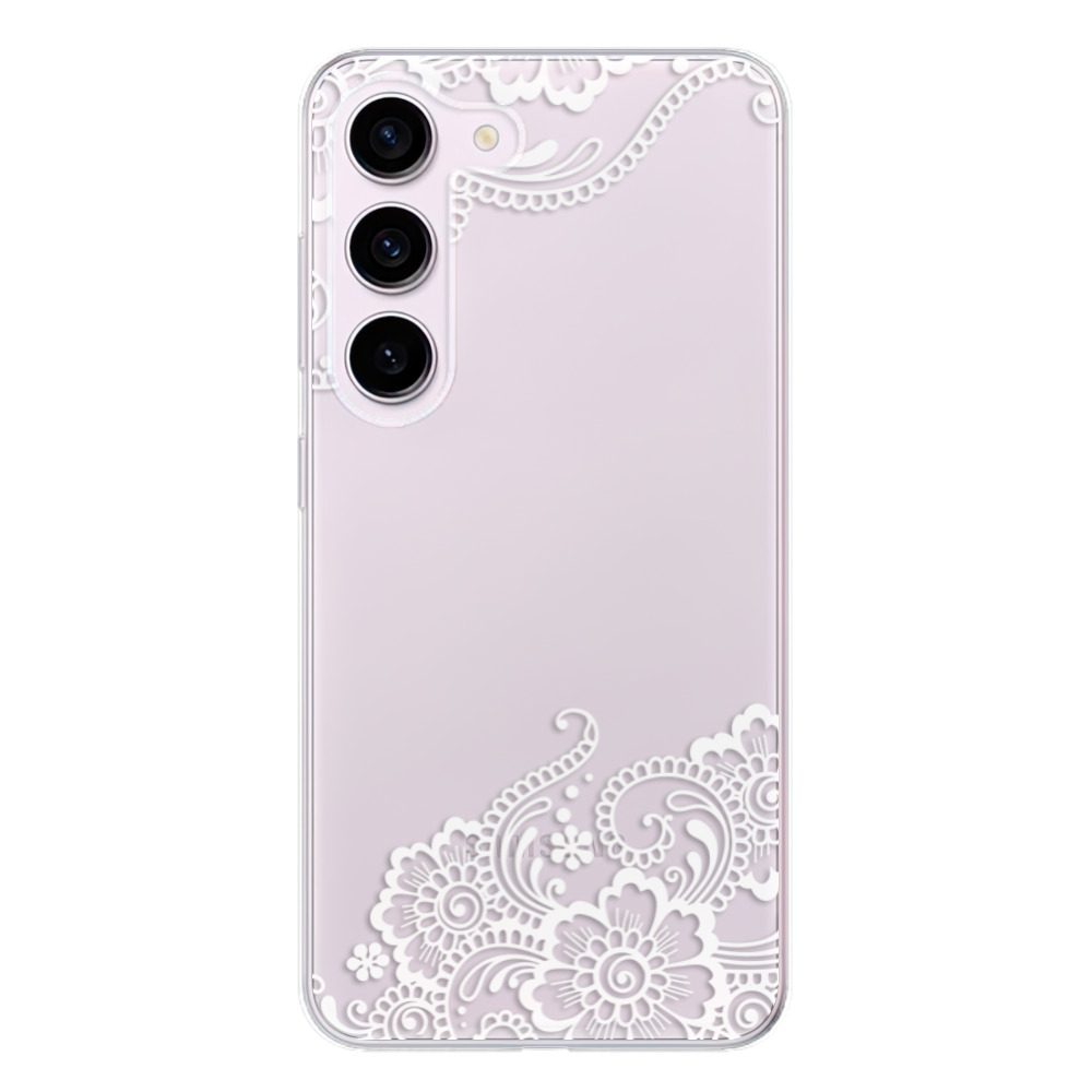 Odolné silikónové puzdro iSaprio - White Lace 02 - Samsung Galaxy S23 5G