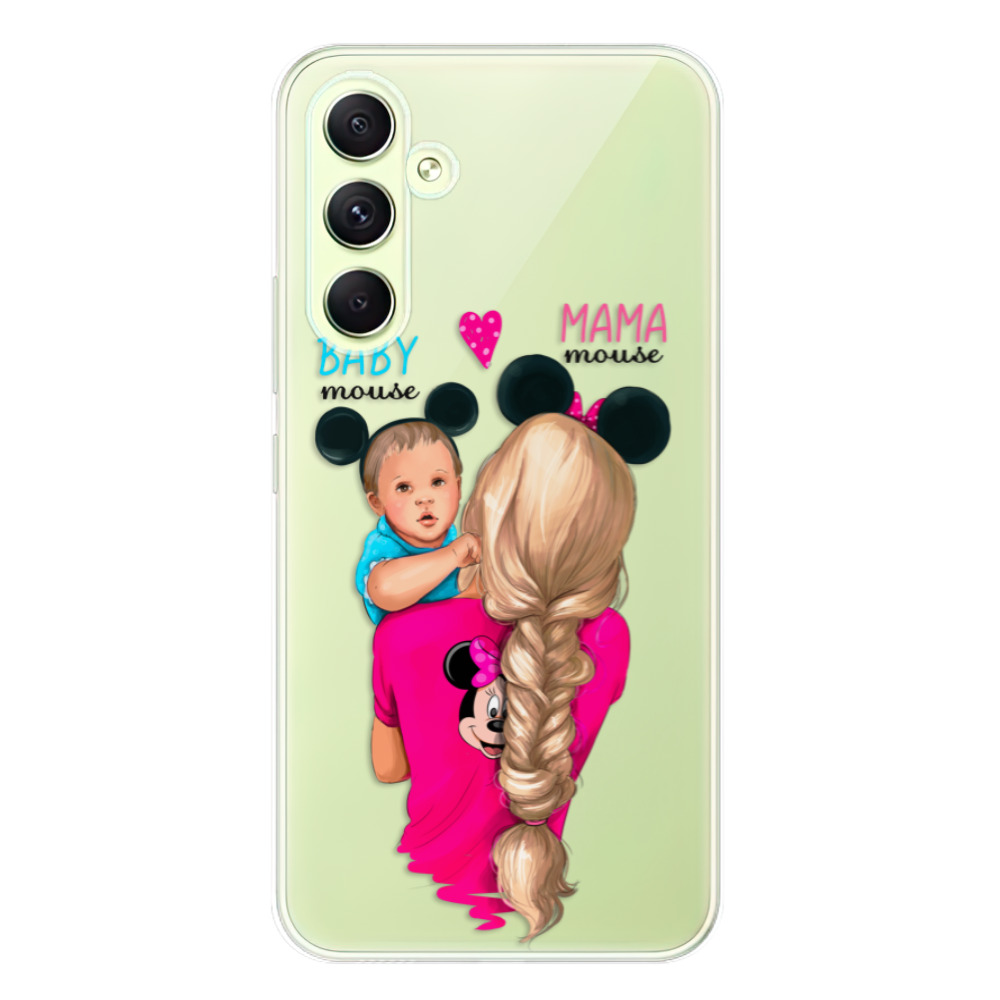 Odolné silikónové puzdro iSaprio - Mama Mouse Blonde and Boy - Samsung Galaxy A54 5G