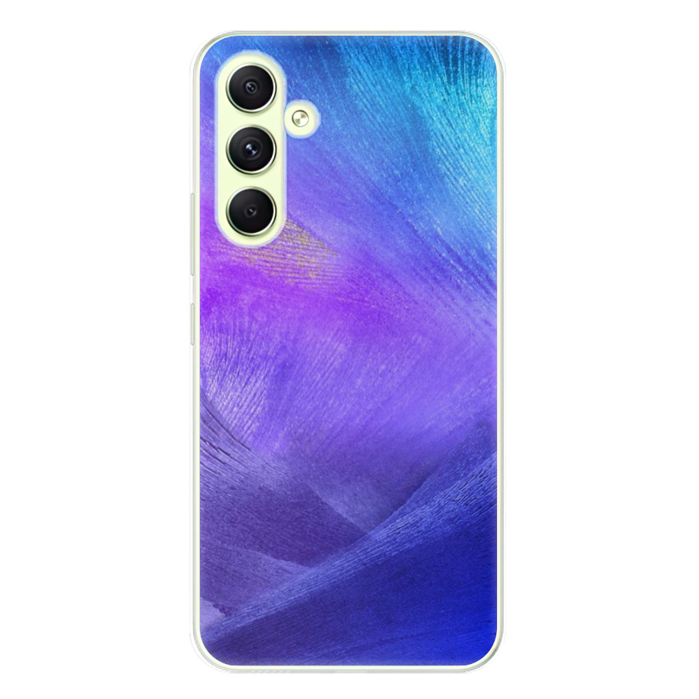 Odolné silikónové puzdro iSaprio - Purple Feathers - Samsung Galaxy A54 5G