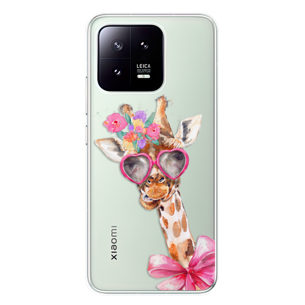 Odolné silikónové puzdro iSaprio - Lady Giraffe - Xiaomi 13