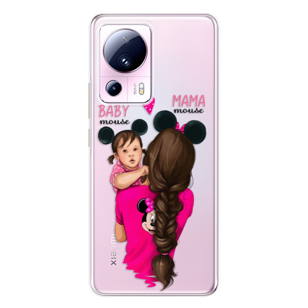 Odolné silikónové puzdro iSaprio - Mama Mouse Brunette and Girl - Xiaomi 13 Lite