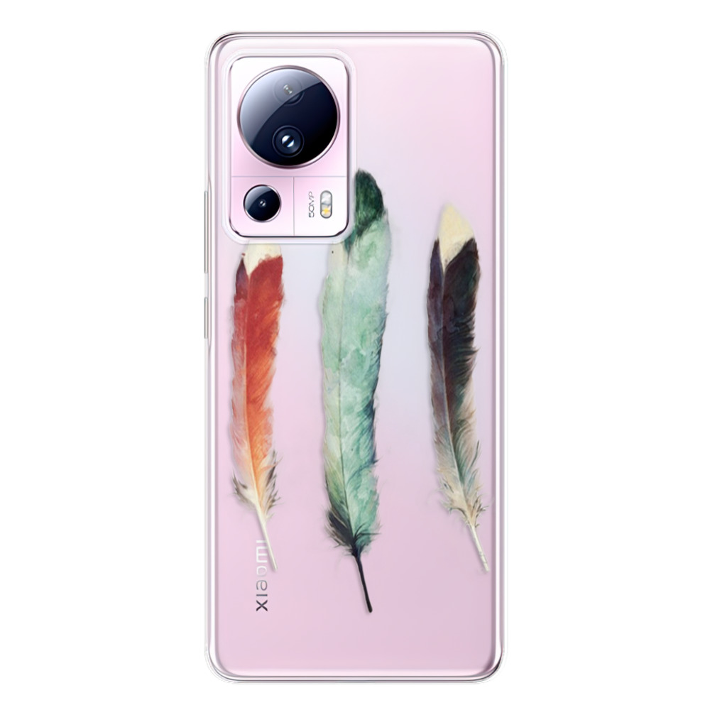 Odolné silikónové puzdro iSaprio - Three Feathers - Xiaomi 13 Lite