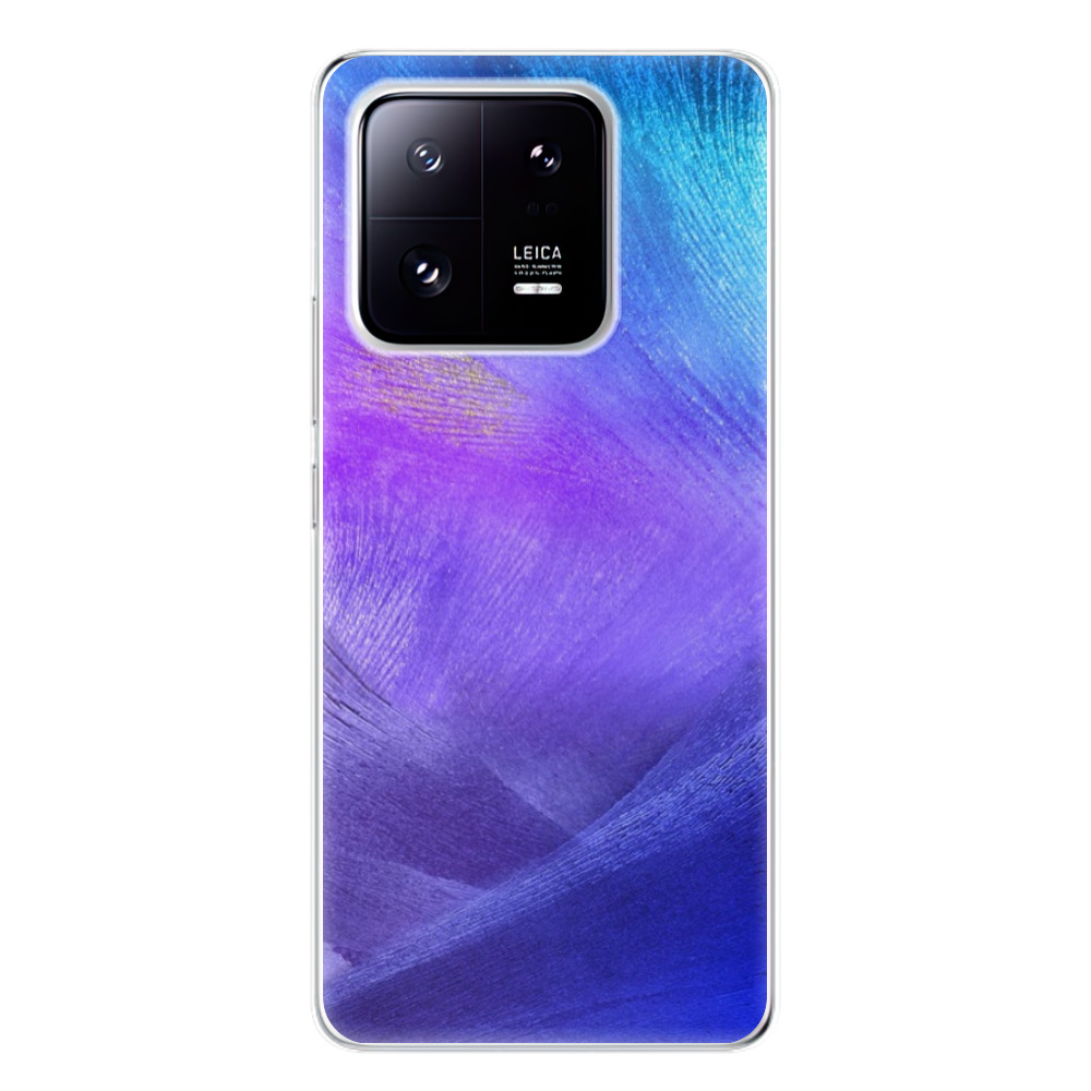 Odolné silikónové puzdro iSaprio - Purple Feathers - Xiaomi 13 Pro