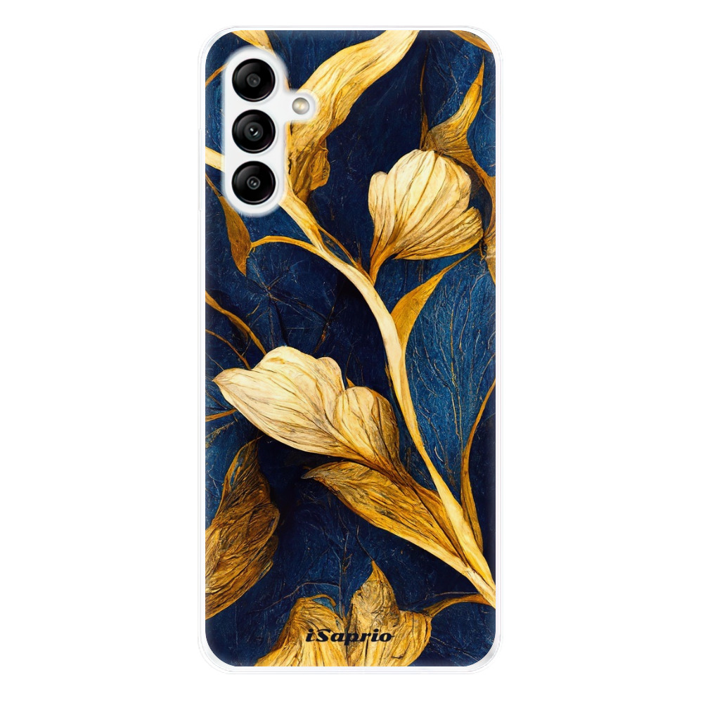 Odolné silikónové puzdro iSaprio - Gold Leaves - Samsung Galaxy A04s