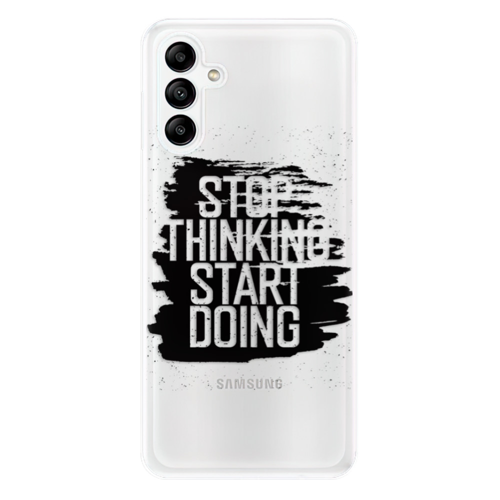 Odolné silikónové puzdro iSaprio - Start Doing - black - Samsung Galaxy A04s