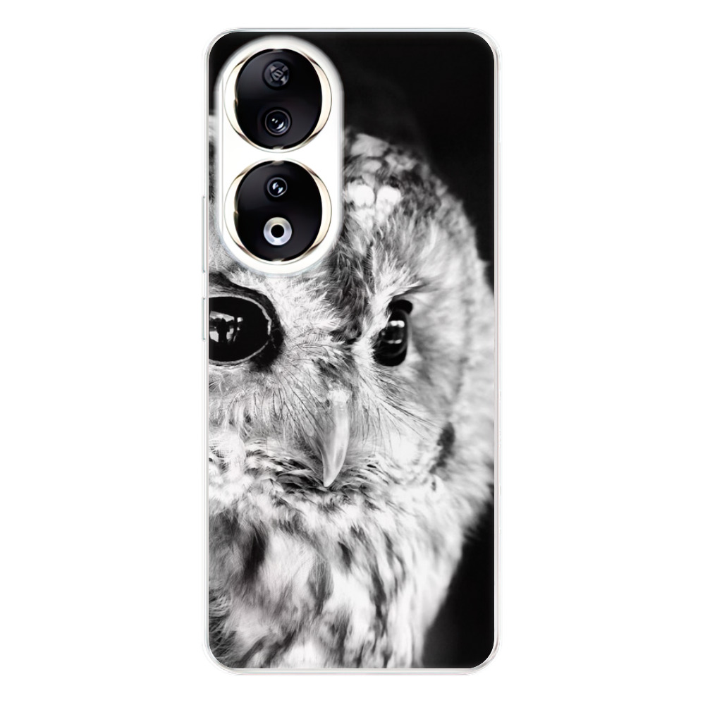 Odolné silikónové puzdro iSaprio - BW Owl - Honor 90 5G