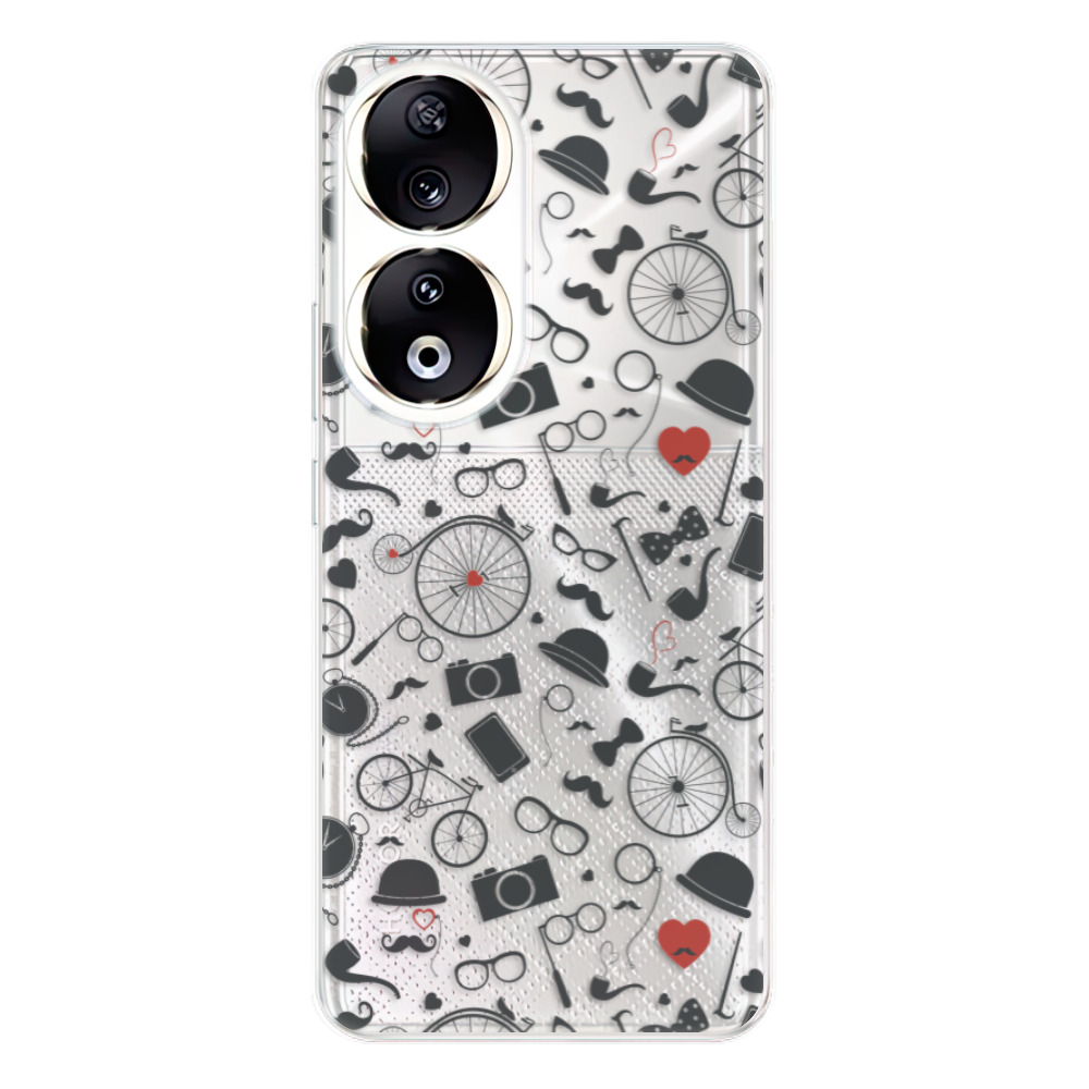 Odolné silikónové puzdro iSaprio - Vintage Pattern 01 - black - Honor 90 5G