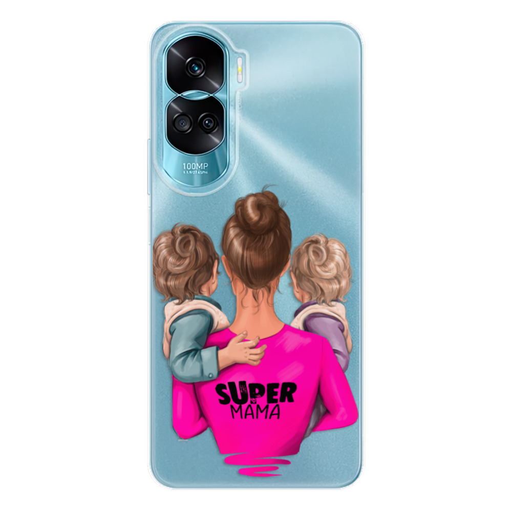 Odolné silikónové puzdro iSaprio - Super Mama - Two Boys - Honor 90 Lite 5G