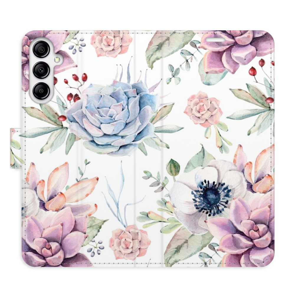 Flipové puzdro iSaprio - Succulents Pattern - Samsung Galaxy A14 / A14 5G