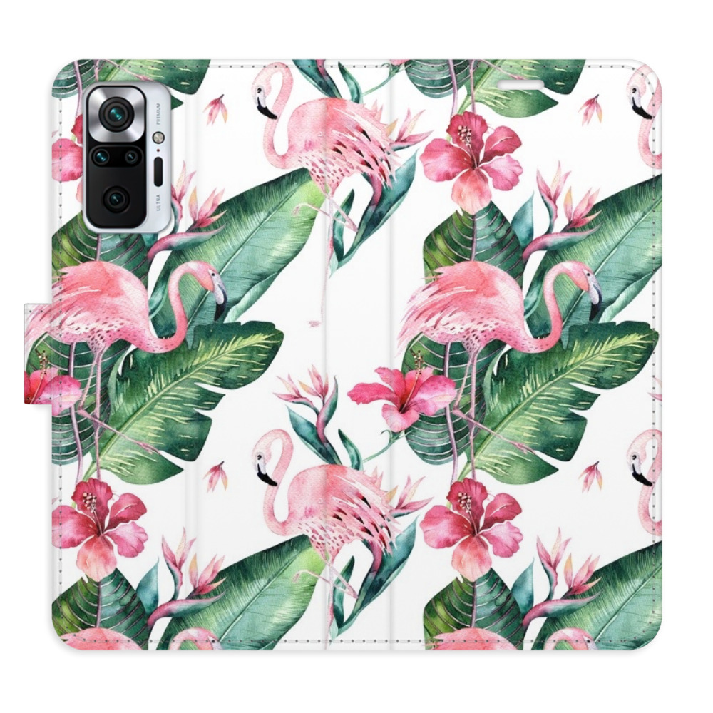 Flipové puzdro iSaprio - Flamingos Pattern - Xiaomi Redmi Note 10 Pro