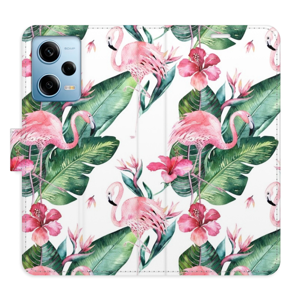 Flipové puzdro iSaprio - Flamingos Pattern - Xiaomi Redmi Note 12 Pro 5G / Poco X5 Pro 5G