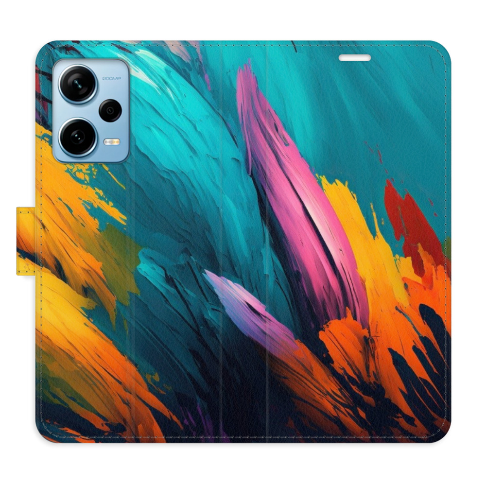 Flipové puzdro iSaprio - Orange Paint 02 - Xiaomi Redmi Note 12 Pro+ 5G