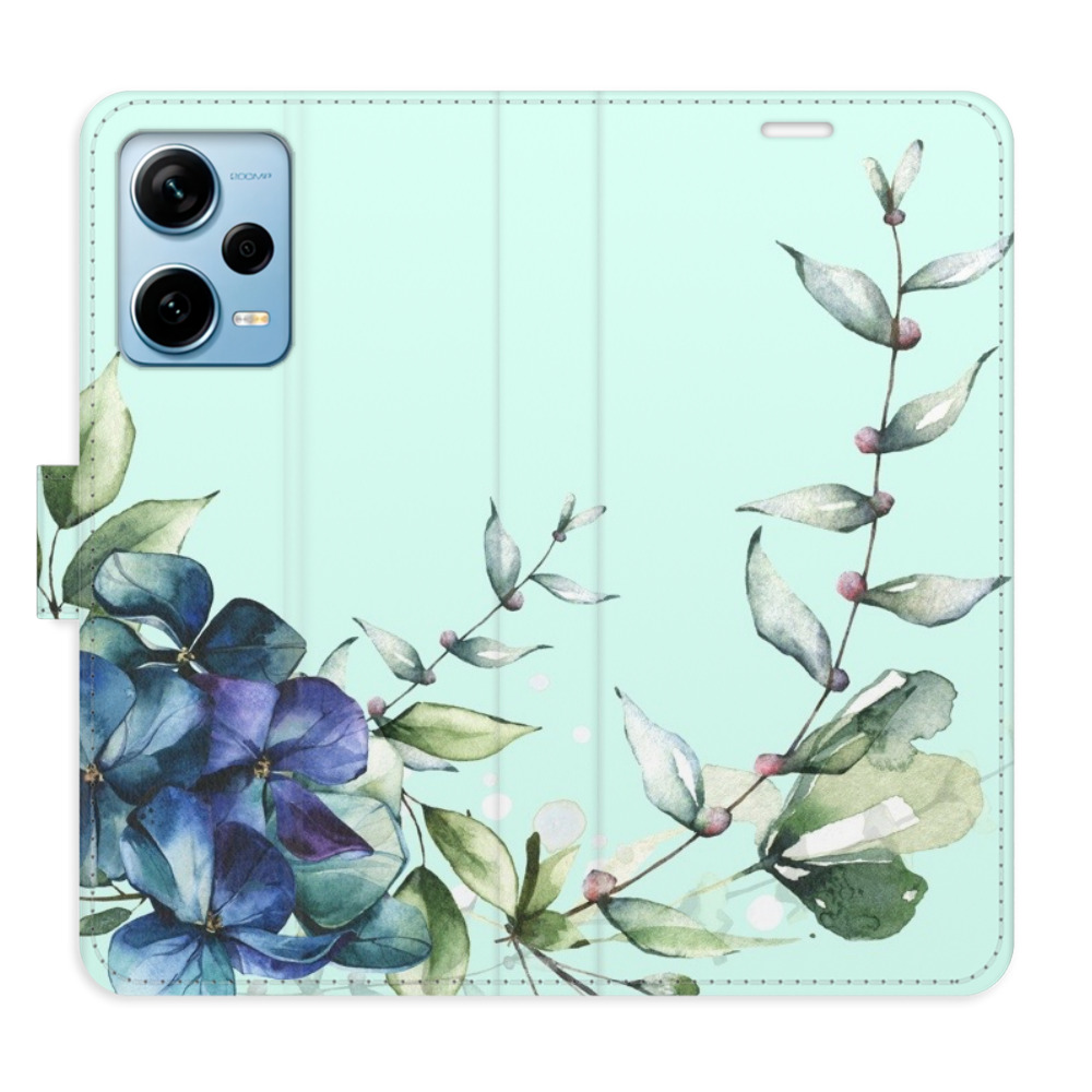 Flipové puzdro iSaprio - Blue Flowers - Xiaomi Redmi Note 12 Pro+ 5G