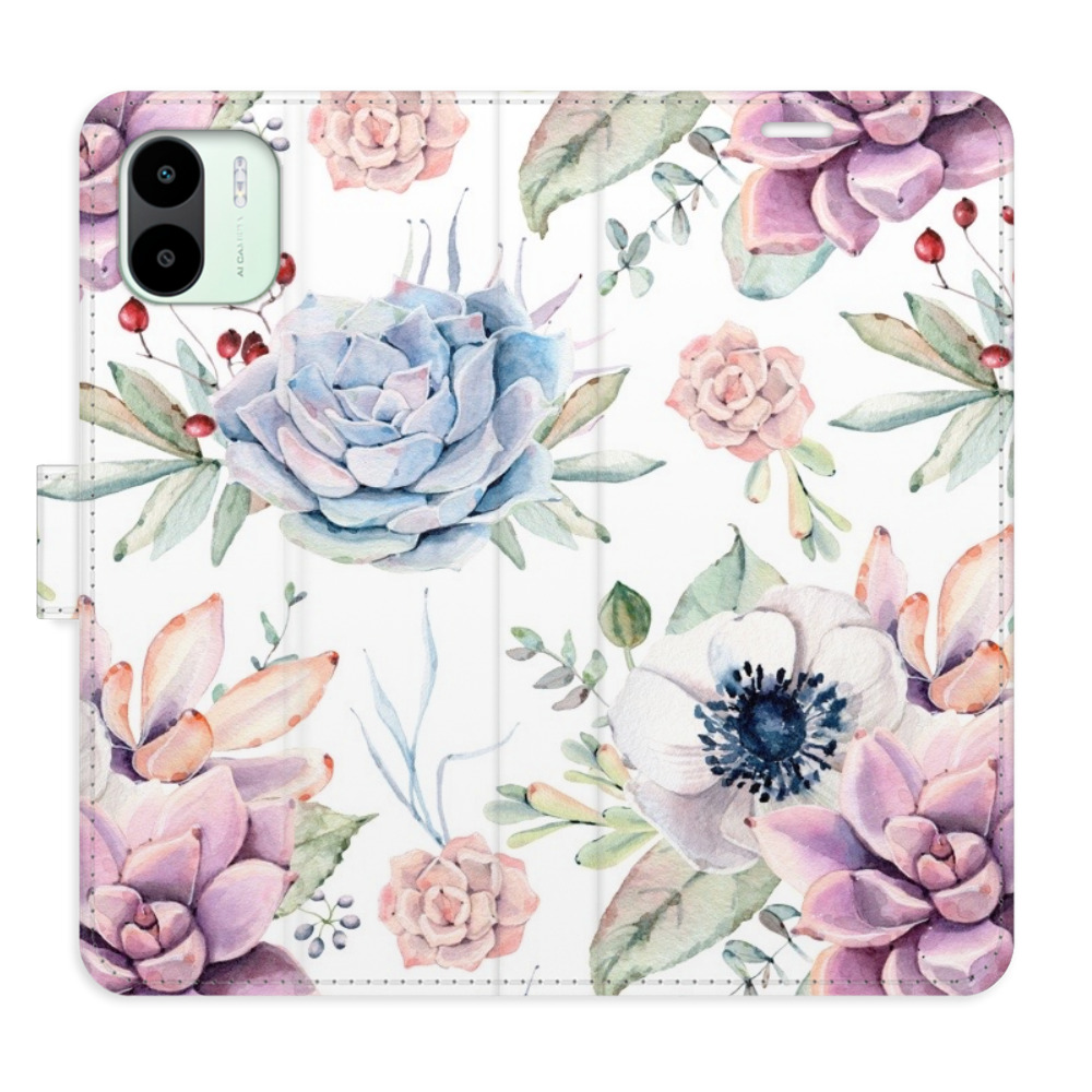 Flipové puzdro iSaprio - Succulents Pattern - Xiaomi Redmi A1 / A2