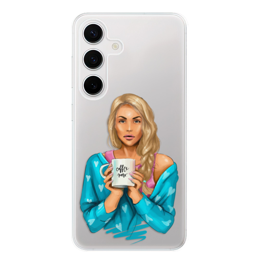 Odolné silikónové puzdro iSaprio - Coffe Now - Blond - Samsung Galaxy S24