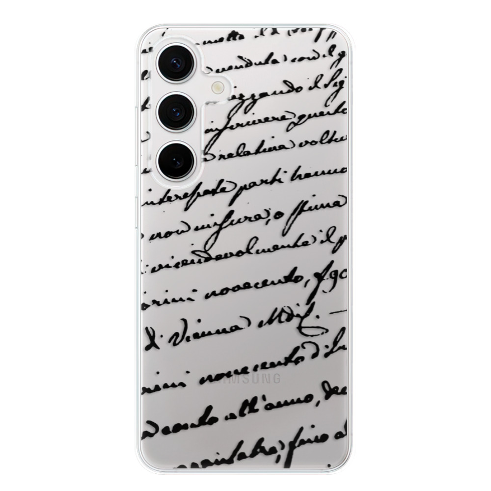 Odolné silikónové puzdro iSaprio - Handwriting 01 - black - Samsung Galaxy S24