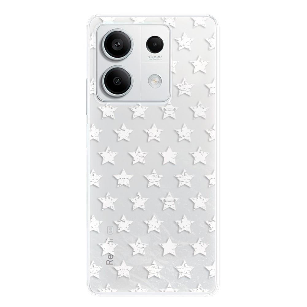 Odolné silikónové puzdro iSaprio - Stars Pattern - white - Xiaomi Redmi Note 13 5G