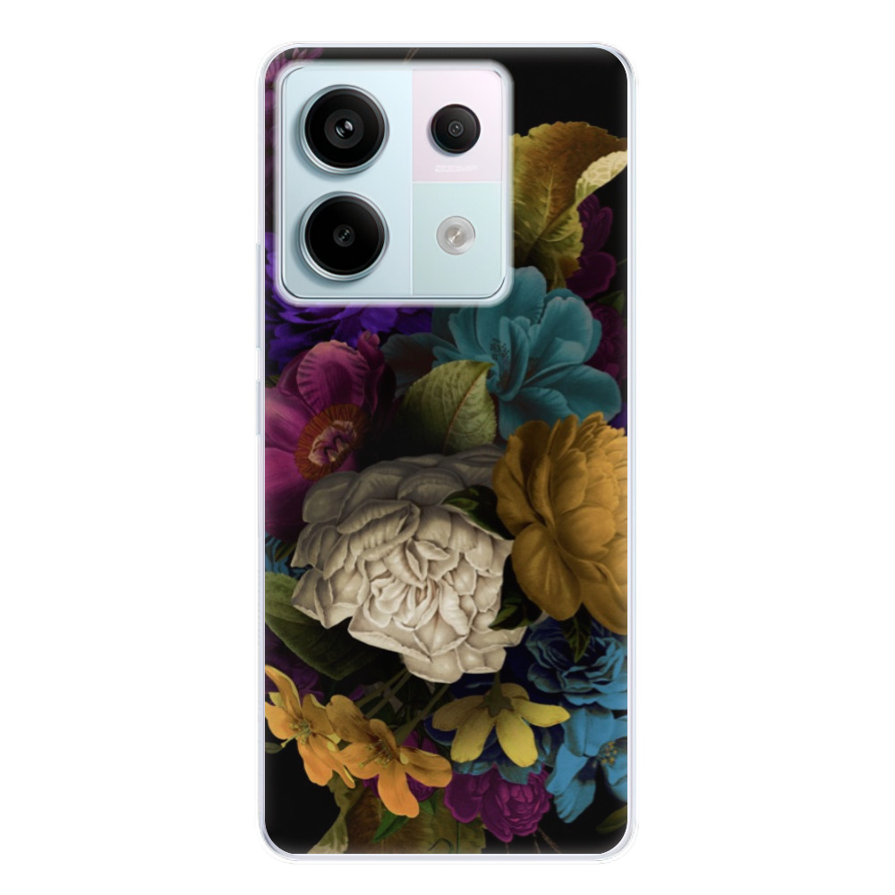 Odolné silikónové puzdro iSaprio - Dark Flowers - Xiaomi Redmi Note 13 Pro 5G / Poco X6 5G