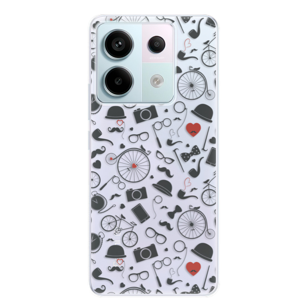 Odolné silikónové puzdro iSaprio - Vintage Pattern 01 - black - Xiaomi Redmi Note 13 Pro 5G / Poco X6 5G