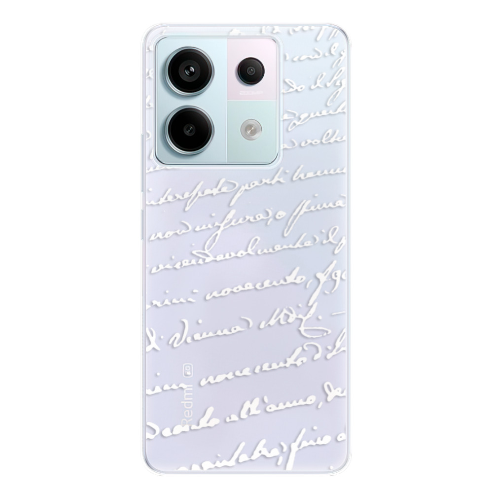 Odolné silikónové puzdro iSaprio - Handwriting 01 - white - Xiaomi Redmi Note 13 Pro 5G / Poco X6 5G