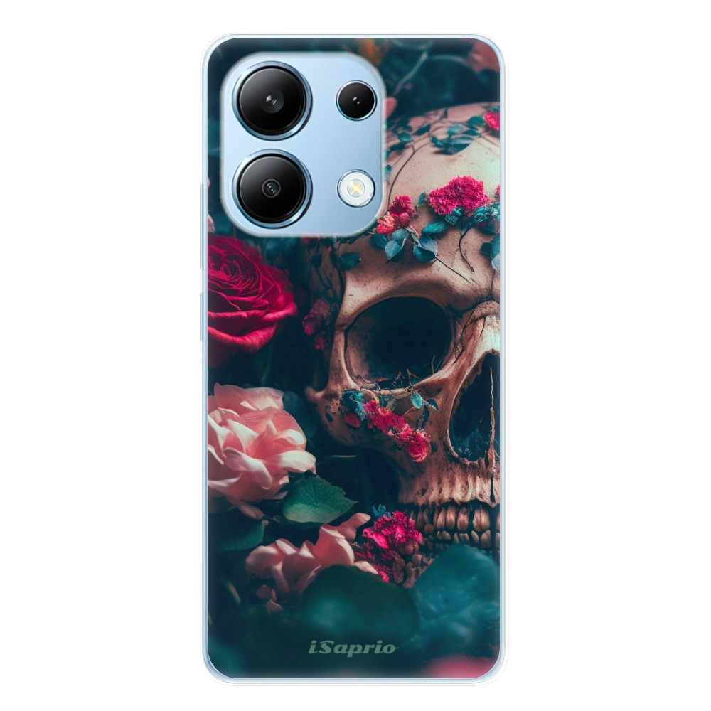 Odolné silikónové puzdro iSaprio - Skull in Roses - Xiaomi Redmi Note 13