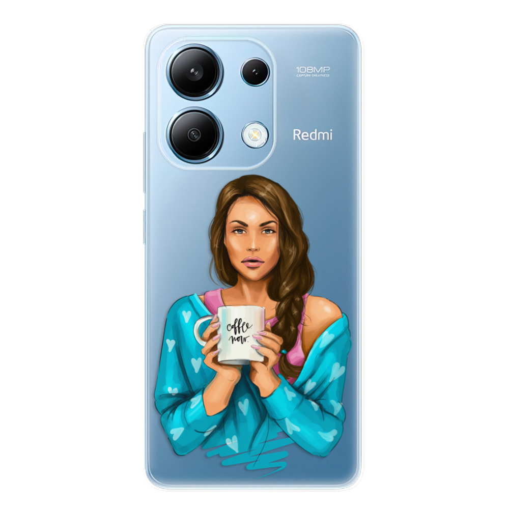 Odolné silikónové puzdro iSaprio - Coffe Now - Brunette - Xiaomi Redmi Note 13