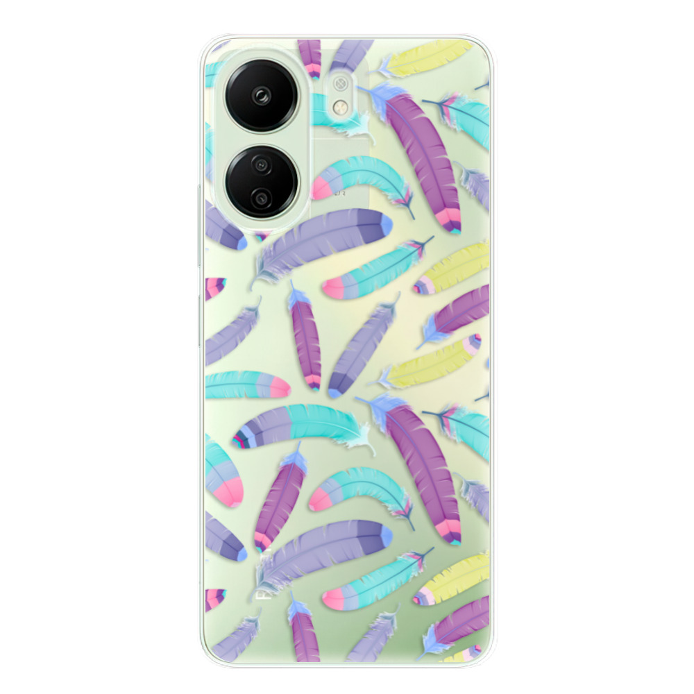 Odolné silikónové puzdro iSaprio - Feather Pattern 01 - Xiaomi Redmi 13C