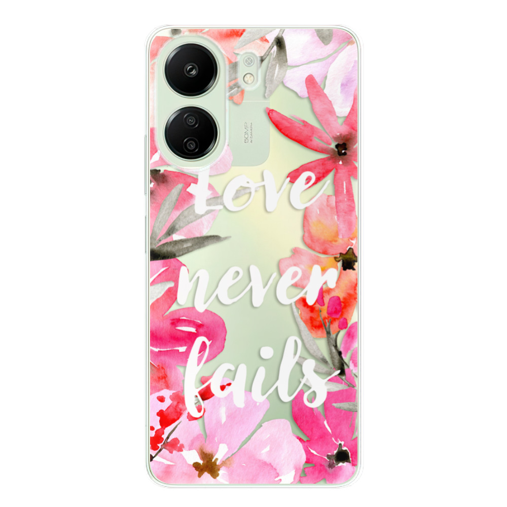 Odolné silikónové puzdro iSaprio - Love Never Fails - Xiaomi Redmi 13C