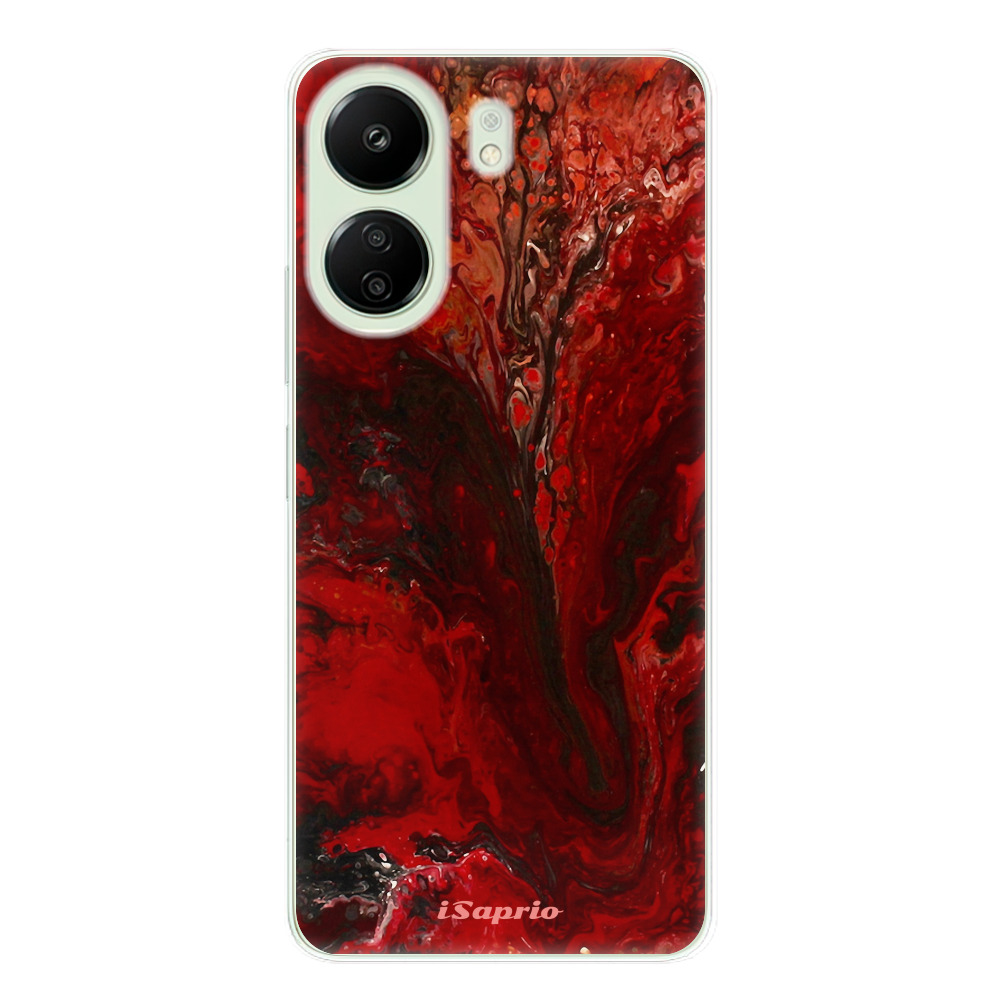Odolné silikónové puzdro iSaprio - RedMarble 17 - Xiaomi Redmi 13C