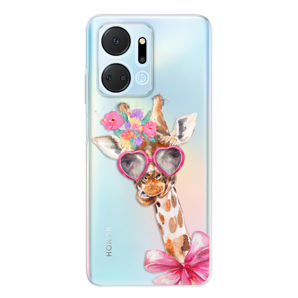 Odolné silikónové puzdro iSaprio - Lady Giraffe - Honor X7a