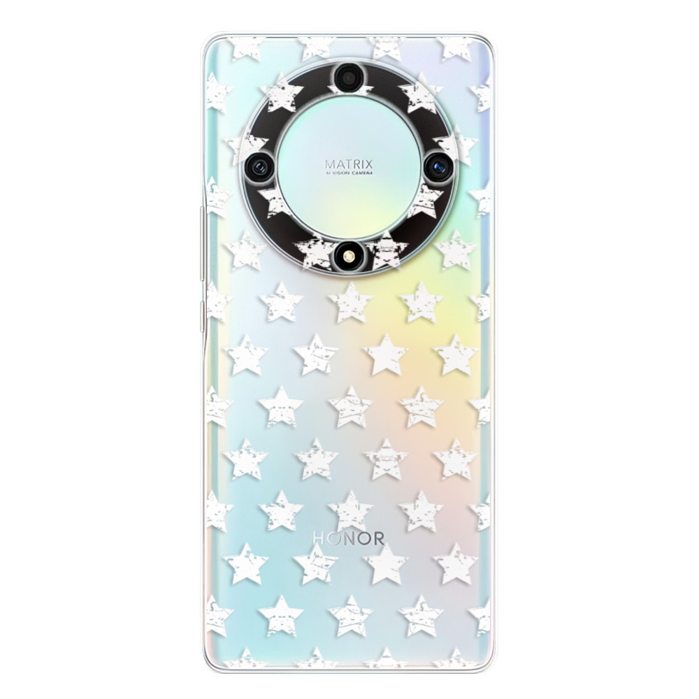 Odolné silikónové puzdro iSaprio - Stars Pattern - white - Honor Magic5 Lite 5G