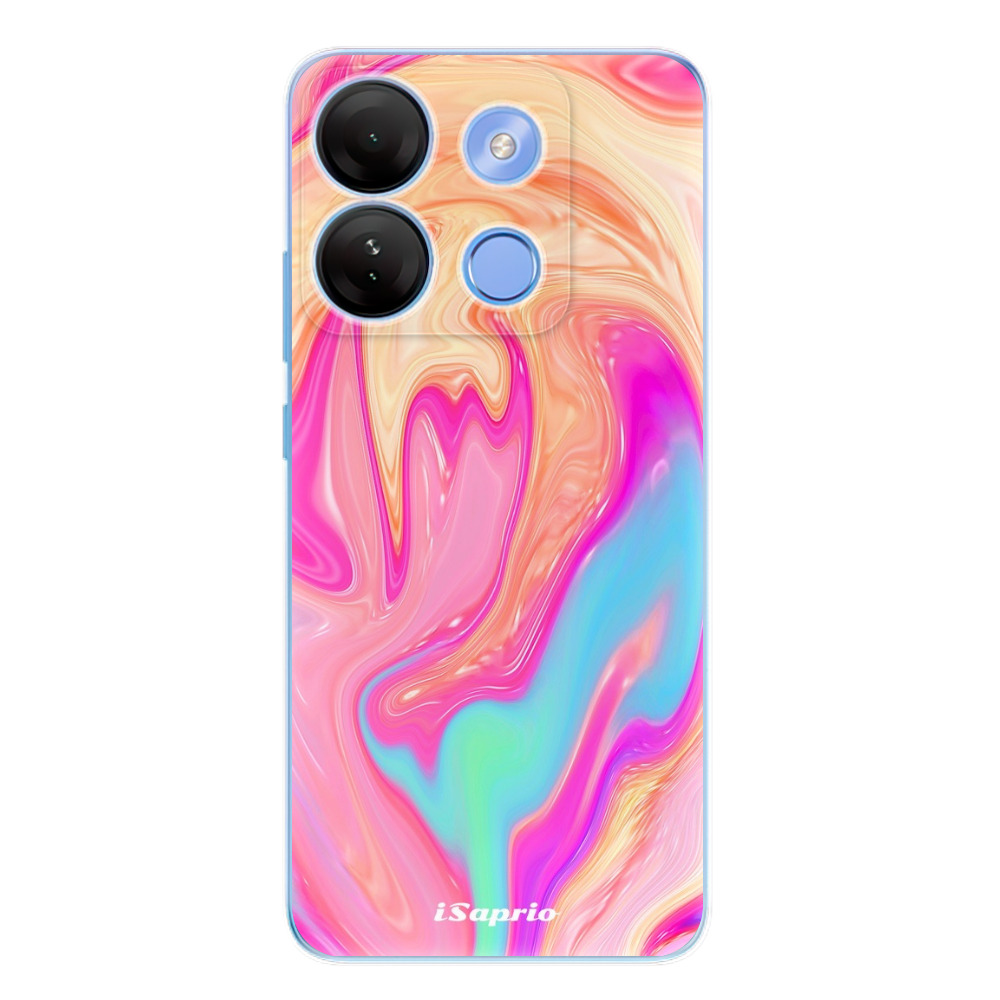Odolné silikónové puzdro iSaprio - Orange Liquid - Infinix Smart 7