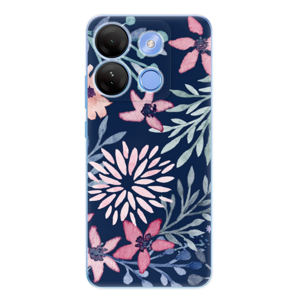 Odolné silikónové puzdro iSaprio - Leaves on Blue - Infinix Smart 7