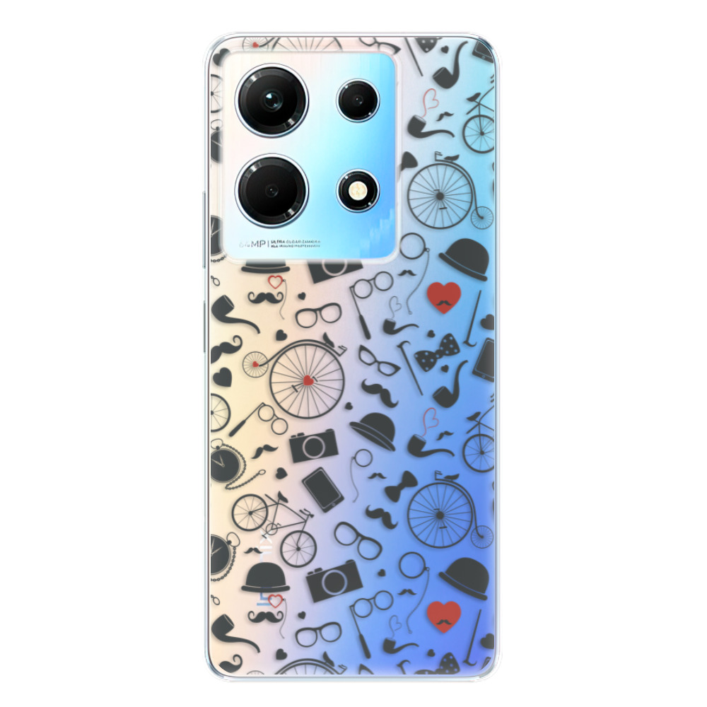 Odolné silikónové puzdro iSaprio - Vintage Pattern 01 - black - Infinix Note 30